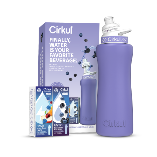 32oz. Matte Periwinkle Stainless Steel Bottle Starter Kit 9WJQ